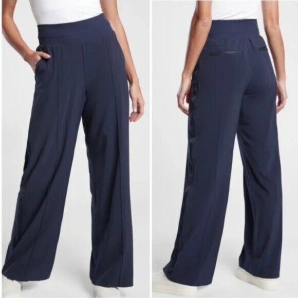 Athleta Nolita Wide Leg Pant Navy Blue size 20 - Picture 1 of 4